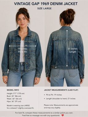 GAP Vintage 1969 Blue Denim Jacket